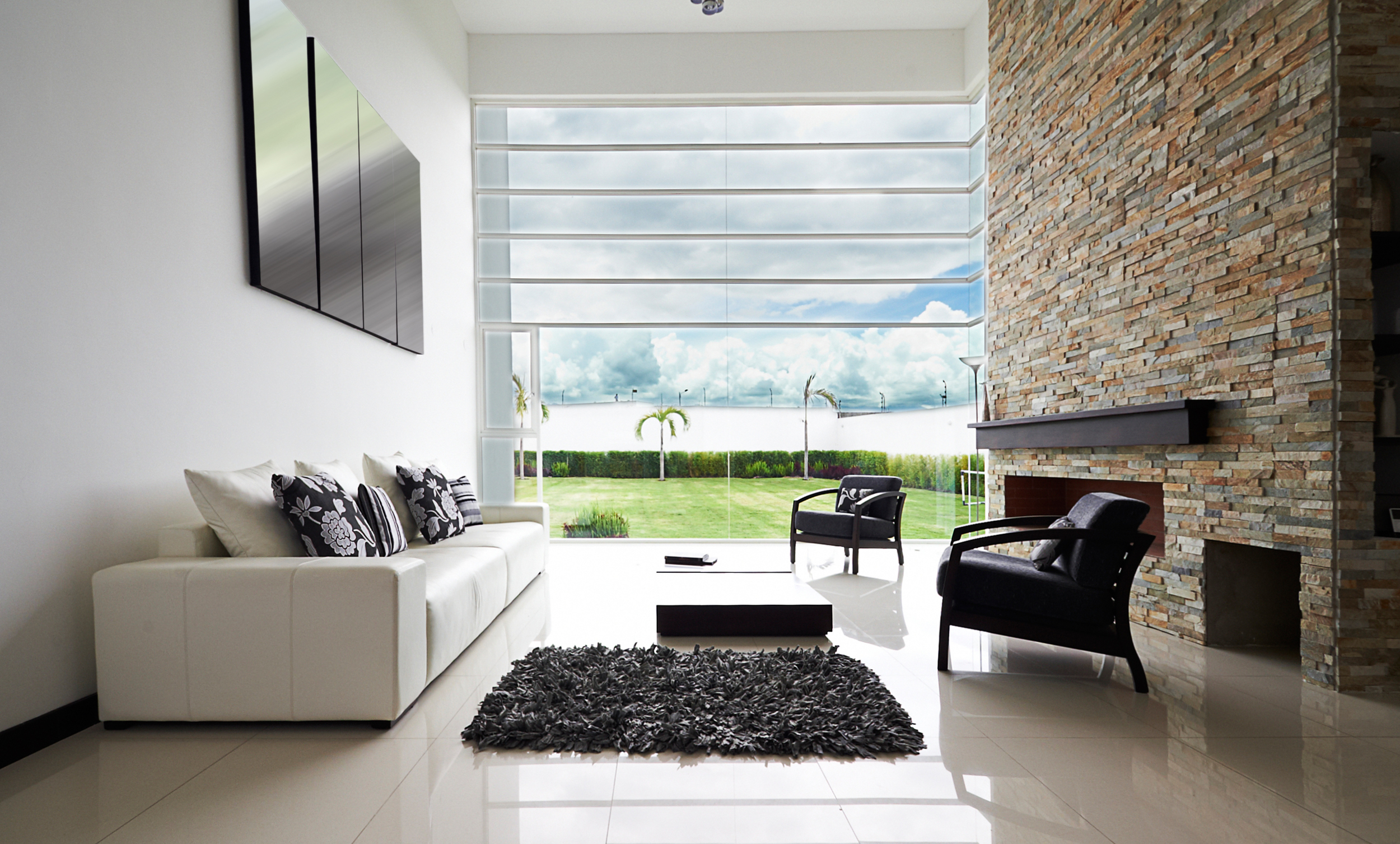 White Tile Flooring